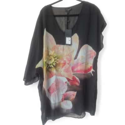  Womens  Size 14 Floral orchid Top 