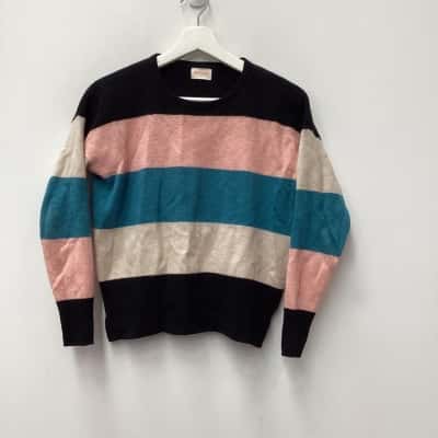 Size Small Gorman Womens Jumper Striped 100% lambs wool 