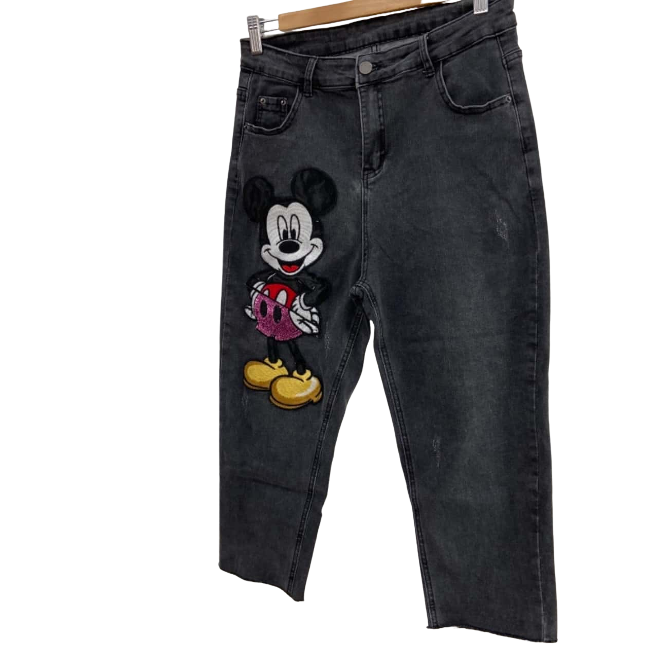 FRACOMINA DISNEY MICKY CROPPED BOYFRIEND JEANS main image 1