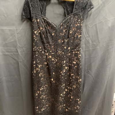 Portmans Signature Womens Size 12 Black/Nude Dress
