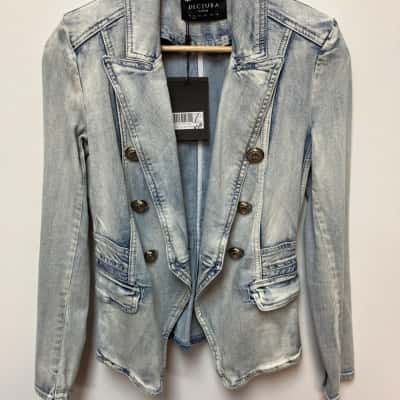 Decjuba Womens  Size 8 Blazer Blue 