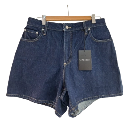 Witchery Dark Indigo Denim Shorts - size 14 