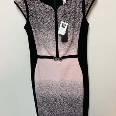 Joseph Ribkoff Womens  Size 12 Cocktail Dress Black  / Pink  