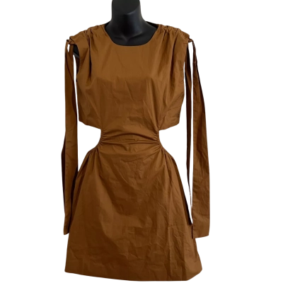 ROAME Womens  Size 8 Mini Dress Brown Tobacco RRP $290