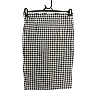 Country Road Womens  Size 10 Pencil Skirt Black  / Checked / White 