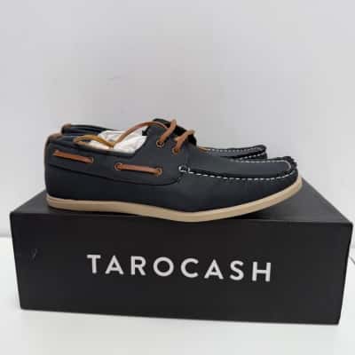 NEW - Tarocash Navy Boat Shoes - Size 9 