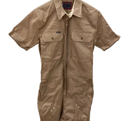 RB Sellars Womens  Size 8 Short Sleeve Playsuit Brown 