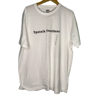 Uniqlo Mens  Size XL Short Sleeve T-shirt Black  / White 