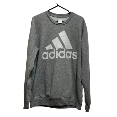 Adidas Mens  Size L Jumper Grey / White 