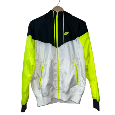 Nike Womens  Size S Windbreaker Black  / White / Yellow 
