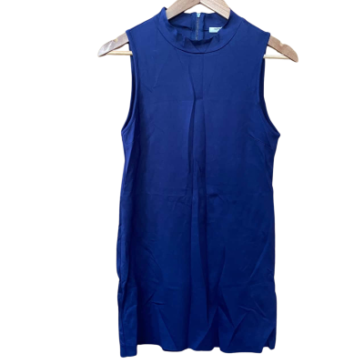 Metalicus Navy Blue High-Neck Dress Size S/M 