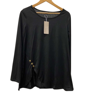  Emery Rose - Women's Black Long Sleeve Top 