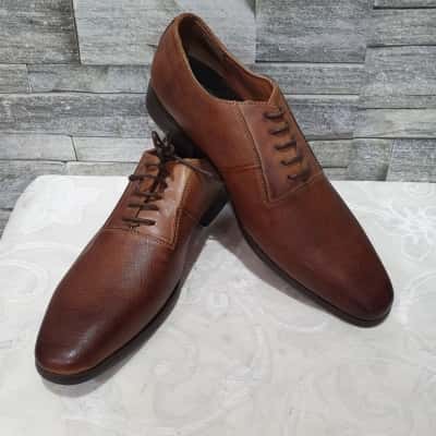 Tarocash Mens  Size 7 Lace Up Leather Shoes Brown/Tan 