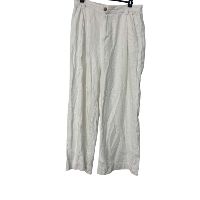 Ghanda   Size 14 Wide Leg Pants Cream 