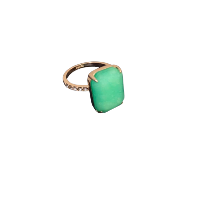 Mimco Rose Gold Ring with Green Stone