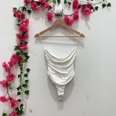 Princess Polly Womens  Size 4 Bodysuit White 