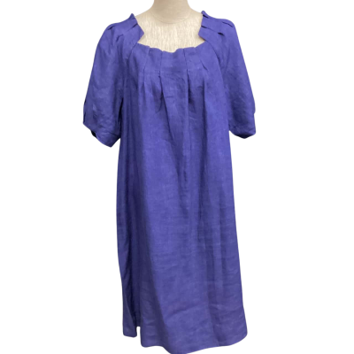  Daronne Naturelle Australian Made   Size 18 Short Sleeve Dress  Navy Blue 
