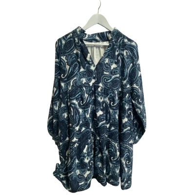 Country Road Womens Long Sleeve Dress Blue / Pattern / White   Size 6 