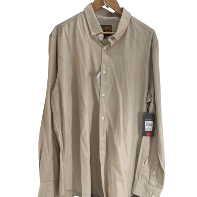  Johnny Bigg Mens Cotton/Linen LS Shirt - Stone Colour - Size XXL - New with Tags
