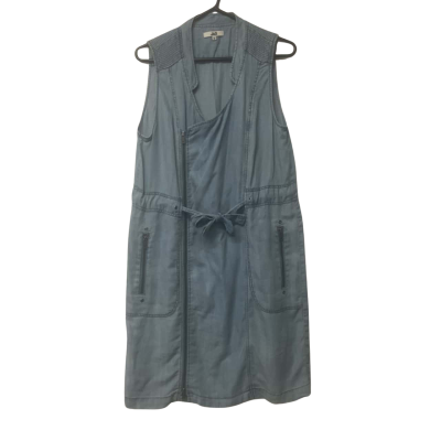 Womens Jag Size 12 Sleeveless Denim Look Dress  Blue