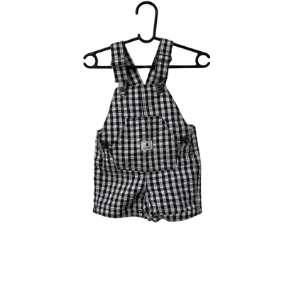 Kids Country Road  Size 3-6m Overalls Gingham / Navy Blue / White 