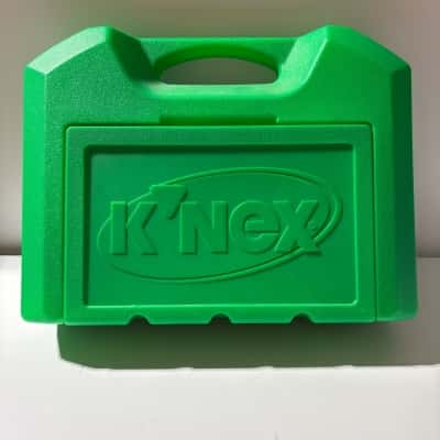 K’Neex Vintage Green hard storage carrying case with assorted pieces 