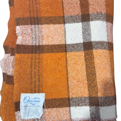 VINTAGE Onkaparinga Wool Blanket - Size Large 