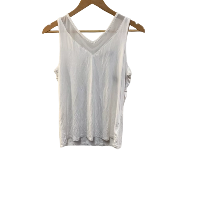 BNWT Tahari Womens  Size M Singlet Top White 