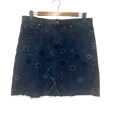 Grab DENIM Womens  Size 29 Mini Skirt Blue / Red 