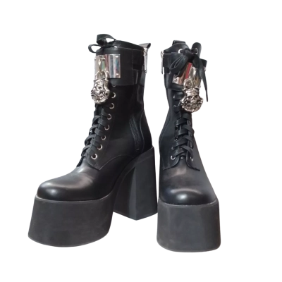 Killstar Women's  Size 40 Black Gothic Leather Boots