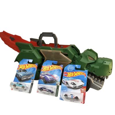 2 in 1 Dino Transporter and BN Hot Wheels Cars as Pictured