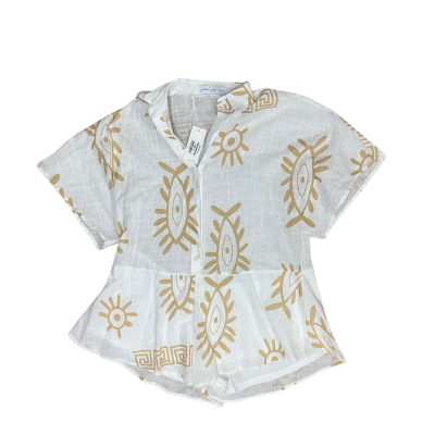 BNWT Petal + Pup Sebastian Beige White Playsuit Size S