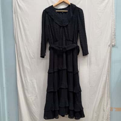 FOREVER NEW Lace Navy Blue Long Sleeve Dress Size 16