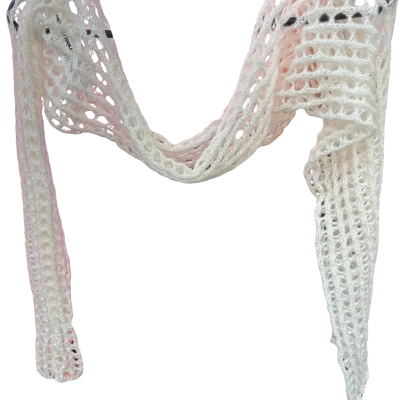 Missguided Women’s - Size S White - Crochet Bell Sleeve shrug 