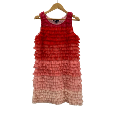 Gap Girls Frock With Frills Size 12 Multicoloured 