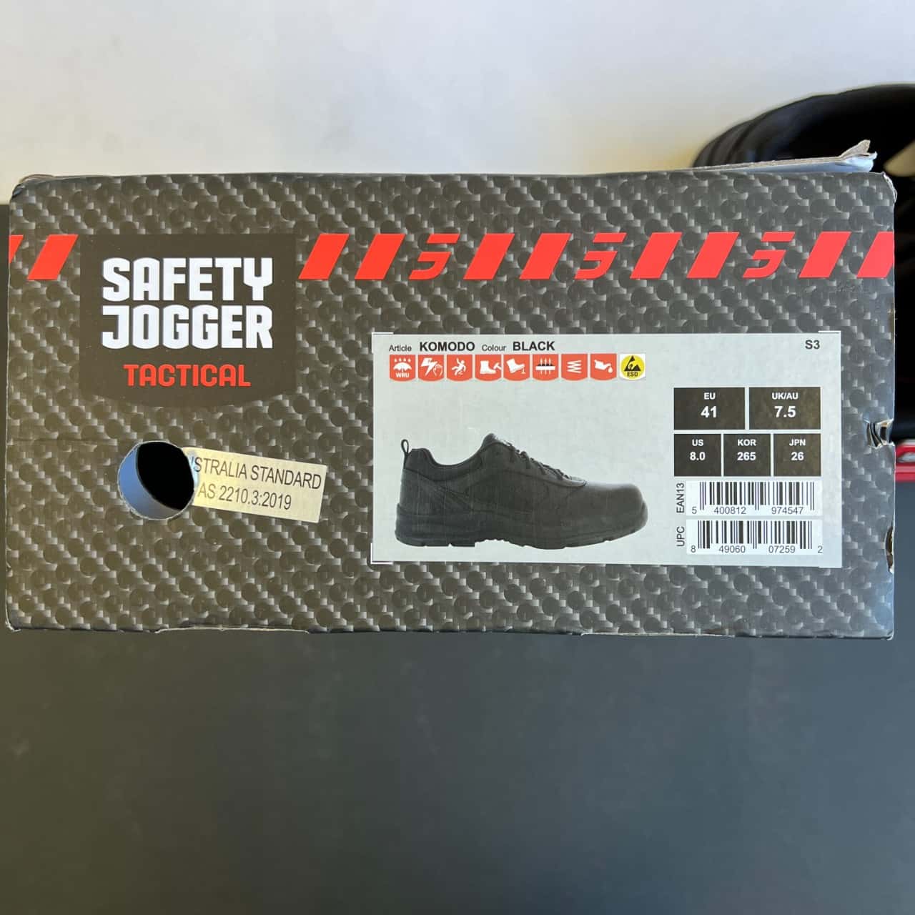 BNWT Safety Jogger Mens Size 41 Komodo Low Cut Lightweight Tactical