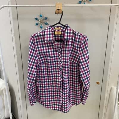 R.M. Williams Womens semi fitted checkered shirt Size 10 