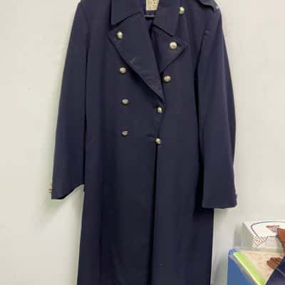 Vintage Reti Clothing Size M Trench Coat Navy Blue 
