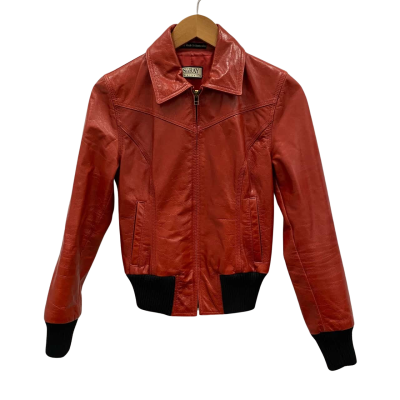 Saray Hand Made In Australia Women’s Size 10 Leather Short Jacket Red 