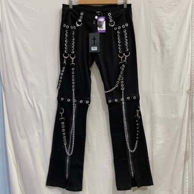 BNWT BANNED ALTERNATIVE Black Chain Pants Size S