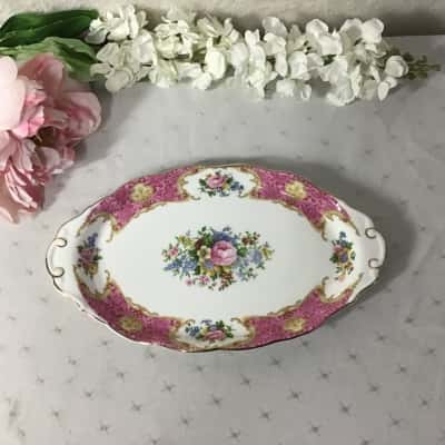 Royal Albert "Lady Carlyle" Floral Pattern Bone China  Oval Plate