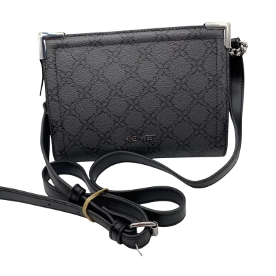 Nine West Womens Cross Body Bag / Shoulder Bag / Wallet Black  / Grey / Silver 