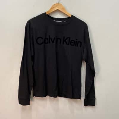 Calvin Klein Performance Mens  Size S Long Sleeve Shirt Black  