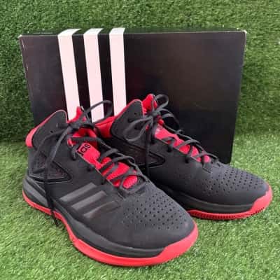 Adidas Cross ‘Em 4 Black & Red Sneakers Size 8 US 