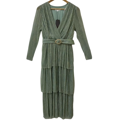 Collection Size 12 Green Gold and Silver Maxi Dress