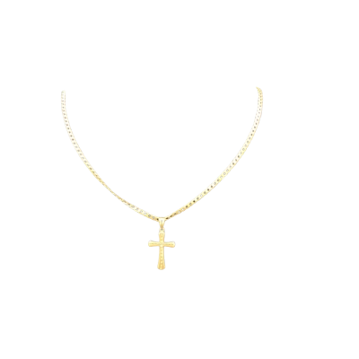 9ct gold cross necklace unisex