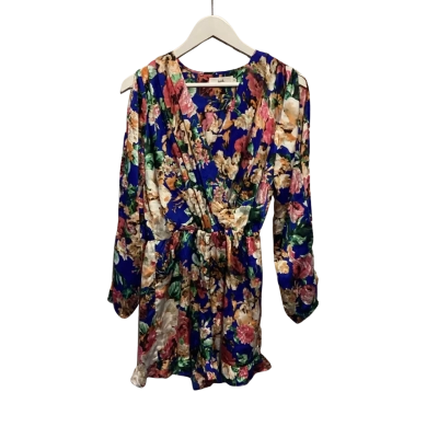 Junk Womens Size S 3/4 Leg Jumpsuit Floral 