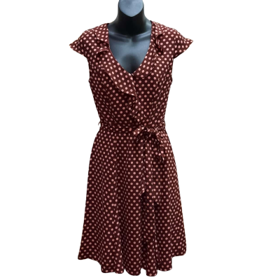 REVIEW Size 8 'Viola' Spot Dress with Self Tie Belt