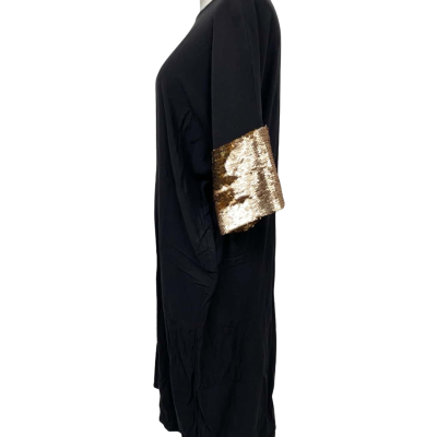PQ The Label Australia Womens One Size Maxi Dress Black  / Gold 