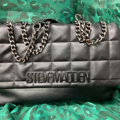 Steve Madden Black  Quilted Handbag